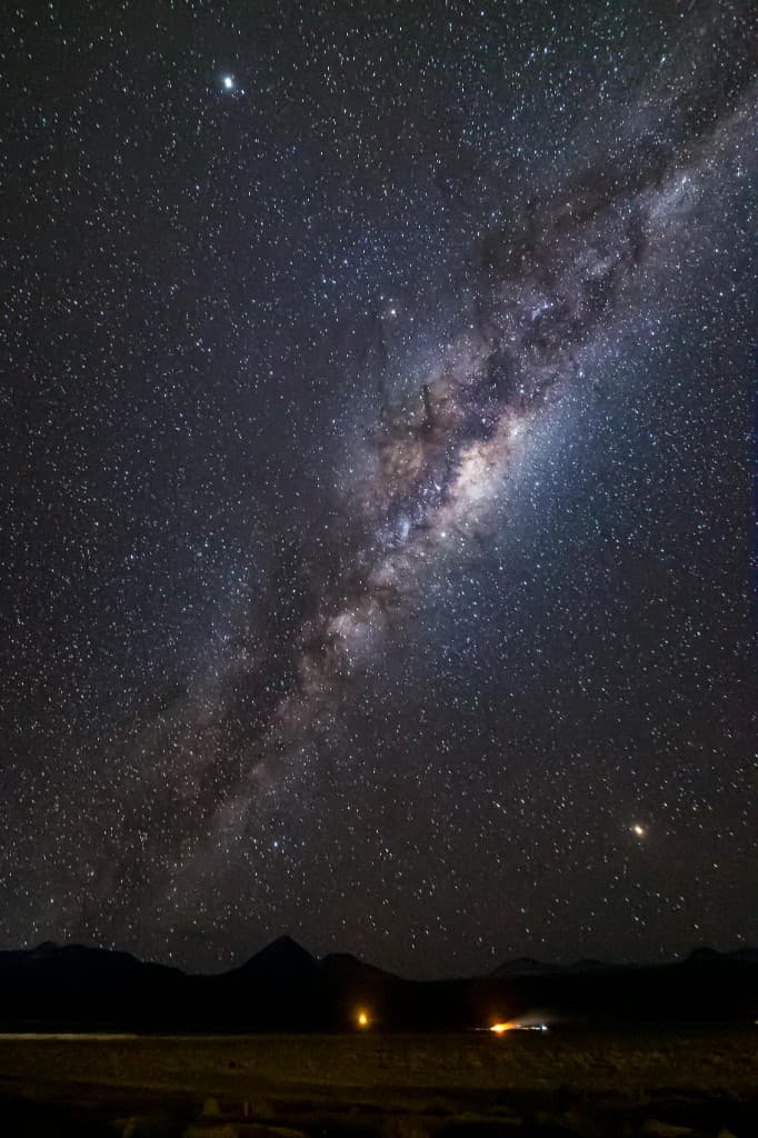 Milky Way over the Atacama Desert at night