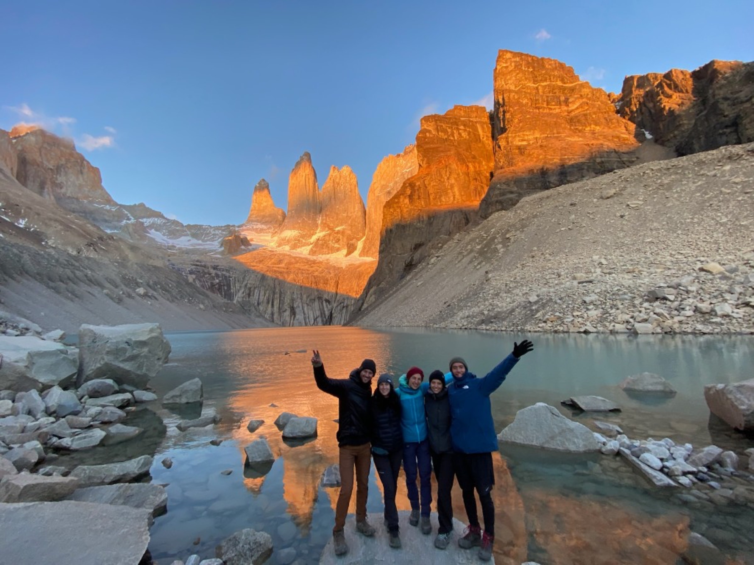 Torres del Paine granite towers on the Base de las Torres trail